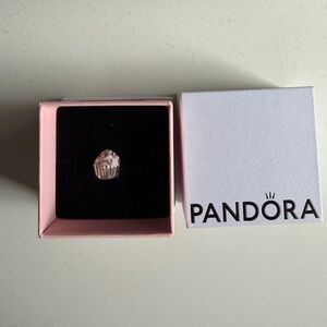 Pandora Silver Pink Cupcake Charm